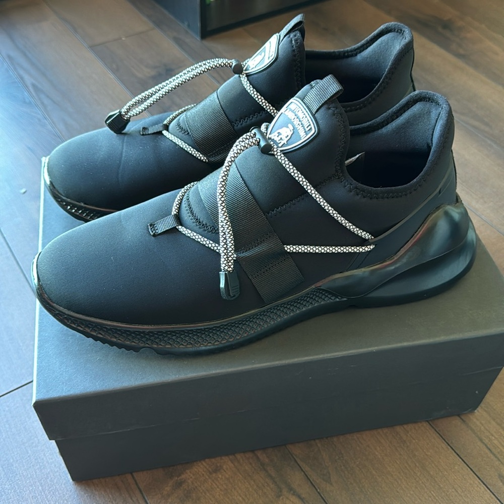 LAMBORGHINI branded sneakers, in ( size 44 ) black. UNWORN items